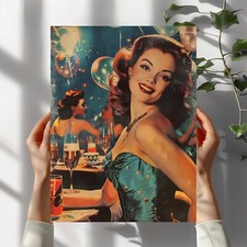 Vintage Pin Up Girl Poster