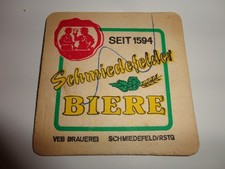 VEB  Brauerei Schmiedefeld  /RSTG  beschriftet  Bierdeckel DDR