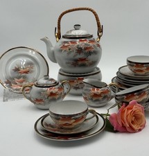 chinesisches Teeservice zartes Porzellan Geschirr 6 Personen