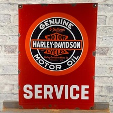 HARLEY-DAVIDSON Emailschild 20,1x14,6" (51x37cm) schönes Motoröl Motorrad Deko