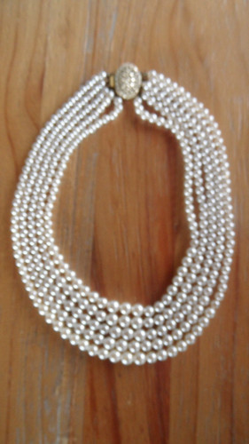 Vintage perlenkette reihig - 5,