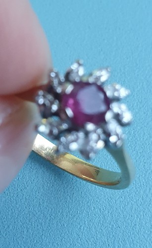 18k gold ring mit 10diamanten - 18k,