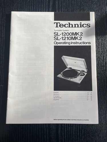 Technics 1200mk2 1210mk2 - technics, sl-1210mk2