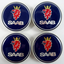 SAAB 4x 63mm Blau Nabendeckel