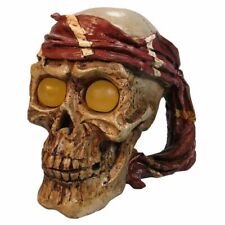 Der ORBIT-Totenkopf im Piraten-Look aus beständigem Polyresin Aquarium Deko gr.