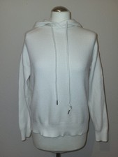 Bench Strick Kapuzen Pulli Hoodie weiß Gr. 36/38 S