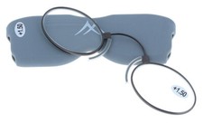  Zwicker / Kneifer NR2  aus Metall als Not Lesehilfe / Not Lesebrille in Gun 