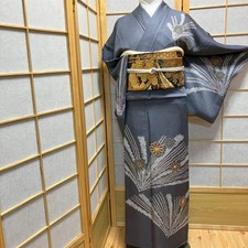 6438# Japanischer Kimono Vintage Damen Seide Stoff Morgenmantel Kimono nur...