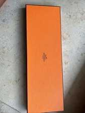 X Hermes Geschenkbox Box 37,5 x 12,5 x 2,5 cm Krawattenbox Krawatte #0925