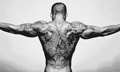 Poster xxl pop art mann - pop, tattoo