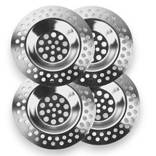 4x Ablaufsieb Waschbecken Abflußsieb Edelstahl Spülbecken Spüle Sieb Abflusssieb
