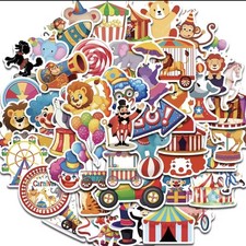 50x Zirkus Sticker Clown Tiere