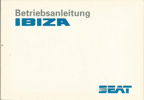 Seat ibiza betriebsanleitung - seat,