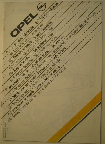 Opel benutzer inf - opel, benutzer-inf