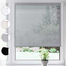 Aluminium Jalousie Silber Klemmfix Alu Jalousette für Fenster ohne bohren