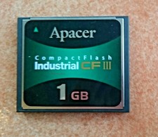 Apacer 1GB CompactFlash Industrial CF III, AP-CF001GE3ER-NRJ,P/N 81.2E010.1C12C_