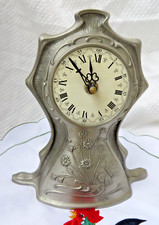 Dekorative kleine alte Tischuhr Kinzle Quartz Frieling Zinn Germany 60er Jahre