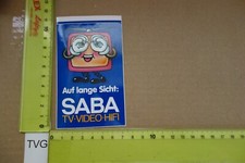 Alter Aufkleber HiFi Audio Tuning Tape TV AutoRadio Car Kopfhörer SABA (TVGA)