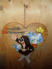 Türkranz Herz Holz Handbemalt
