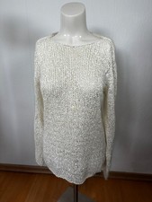 Marc Cain Damen Pullover N3 Creme Mohairmix Strick Bootsausschnitt - Gebraucht