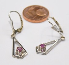 Weißgold Hänger Ohrringe