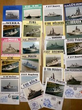 Erstagsbrief/Bordstempel Marineschiffe, Konvolut 22St.