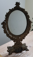 Vintage Schminktisch - Spiegel Tischspiegel Kippspiegel, mit Schmuckablage