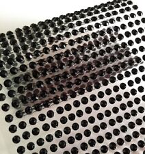500 Selbstklebende 4mm Schmuck- Strass- Glitzersteine Verzieren Basteln Schwarz