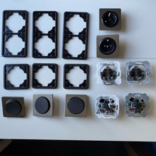 GIRA Komfort S Programm Schwarz Braun Bronze Schalter Rahmen Steckdosen Metall