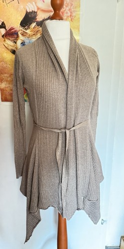 Beige greige strickjacke lurex - beige/greige,
