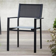 Jan Kurtz Cubic Gartenarmlehnstuhl 4er Set, taupe, schwarz