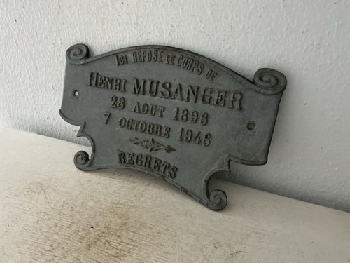 Alte metall tafel gedenktafel - alte,