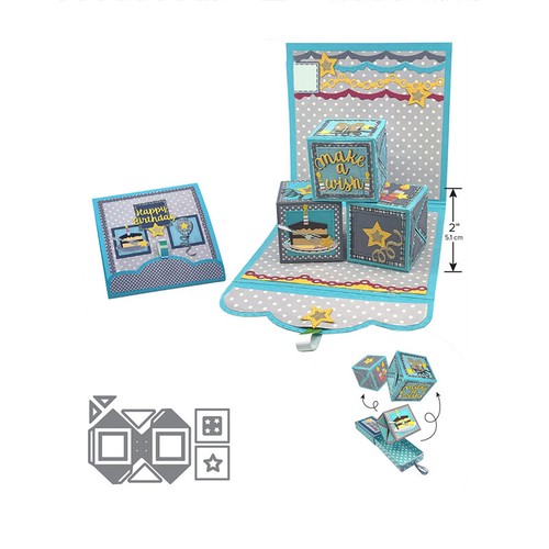 Pop geschenkbox metall - 3d,