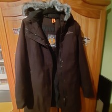 Elkline Wintermantel Apres Ski -dunkelbraun- in Größe 34