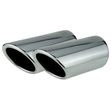 2 Auspuffblenden Edelstahl