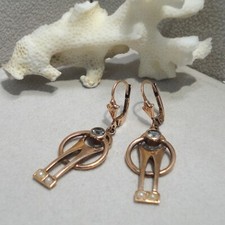 Aquamarin Ohrringe Aqua Retro Schmuck Jugendstil Retro Silber 925/- vergoldet