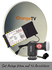 sat anlage komplett set 12 teilnehmer quattro lnb dur-line multischalter 80cm