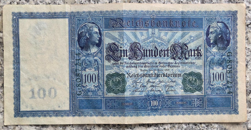 Deutsches reich reichsbanknote - reich,