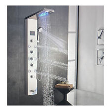 LED Duschsäule Hydromassage Duschpaneel Set mit 5 Funktionen aus 304 Edelstahl