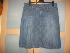 Damen Jeansrock, Gr. 42, Dunkel Blau, Baumwolle, "Montego"