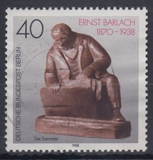 Berlin Germany 1988 Θ Mi.823 Bronzeplastik Barlach Skulptur Sculpture [blg145]