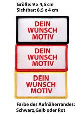 Dein Wunschaufnäher 9x 4,5 cm"Aufnäher"Patch/Dein Motiv/Fußball/Fan/Verein/Klett