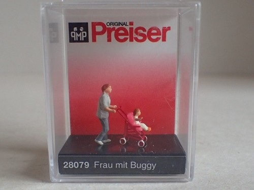 Preiser frau mit buggy kind - preiser,