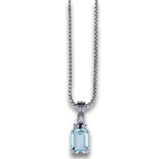 Anhänger aquamarin brillant - anhänger,