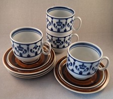 Royal Crown Delft Gallo / Vier Kaffegedecke