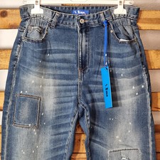 SEXY WOMEN JEANS RISSE FLICKEN