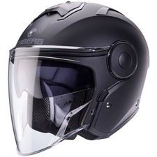 Caberg Soho Jethelm Matt-Schwarz Motorradhelm Rollerhelm Visier Sonnenblende