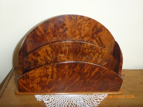 Antiker briefhalter holz bur - antiker,