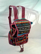 Rucksack klein,L25xB20cm,Ethno Muster,Handarbeit,Gewebe u.Stoff,Karton