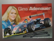 Motorsport Autogrammkarte Gina Adenauer, Formel 3-Cup